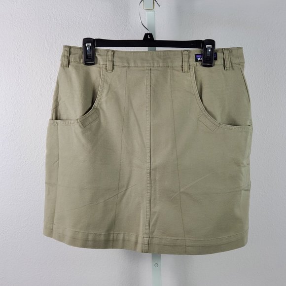 PATAGONIA shale Stand Up Skirt tan Sz 12 - Picture 5 of 6